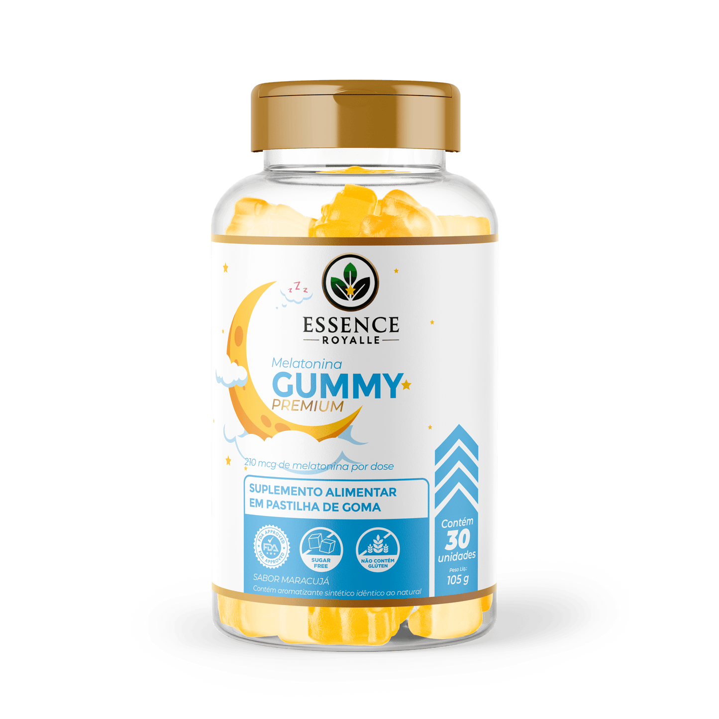 Melatonina em Gummies – 30 Gomas | Sabor Maracujá - Essence Royalle