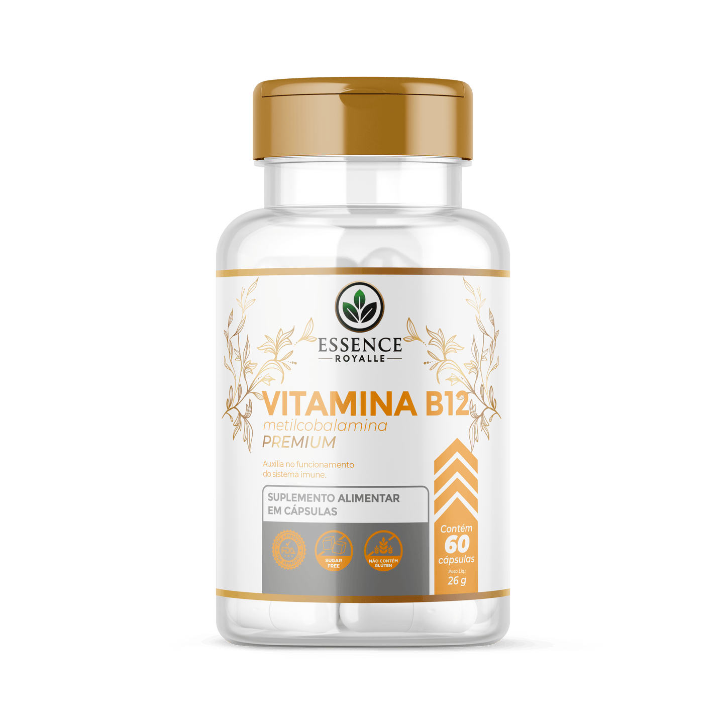 Vitamina B12 Metilcobalamina – 60 Cápsulas (425mg) - Essence Royalle