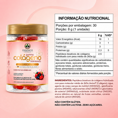 Gummy De Colágeno Verisol® Sabor Frutas Vermelhas - 30 Doses