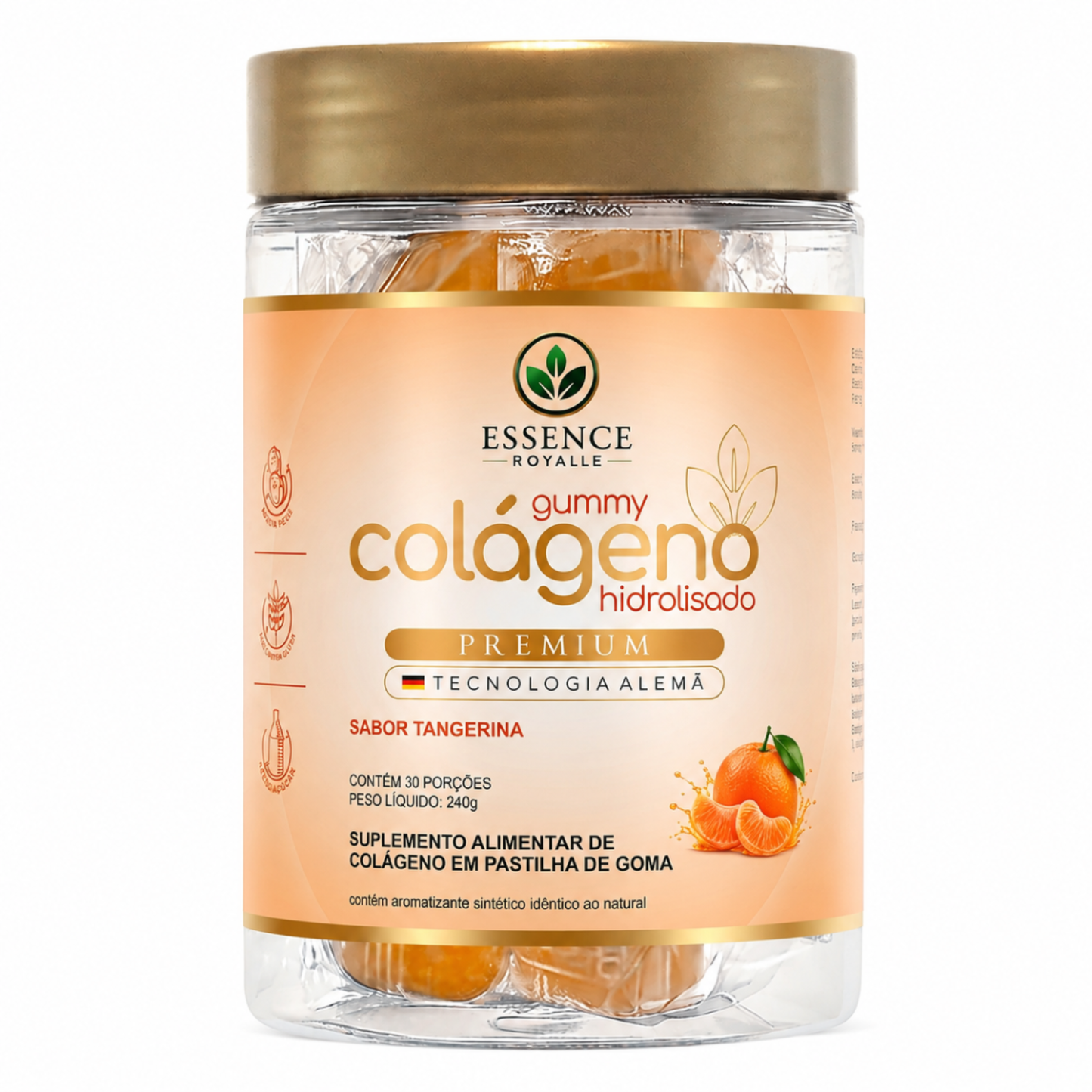 Gummy De Colágeno Verisol® 2,5g Sabor Tangerina - 30 Doses