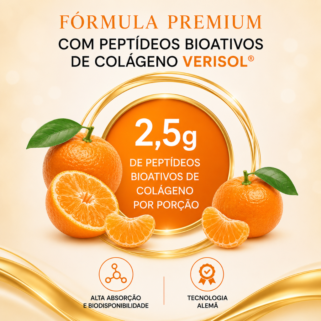 Gummy De Colágeno Verisol® 2,5g Sabor Tangerina - 30 Doses