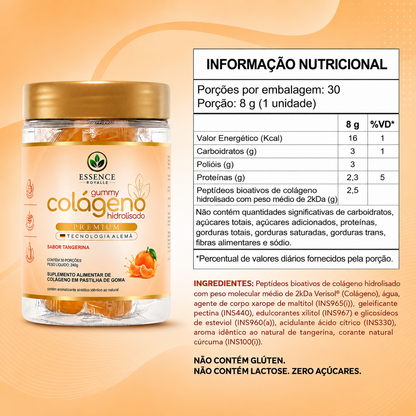 Gummy De Colágeno Verisol® 2,5g Sabor Tangerina - 30 Doses