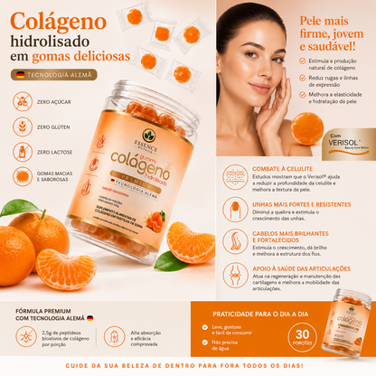 Gummy De Colágeno Verisol® 2,5g Sabor Tangerina - 30 Doses