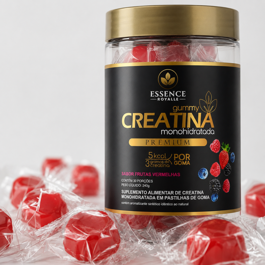 GUMMY de CREATINA PURA com 3g de Creatina por Gummy - 30 Doses - Sabor Frutas Vermelhas