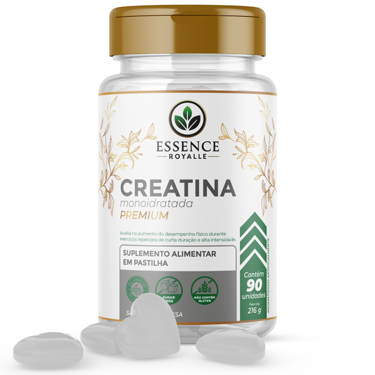 Creatina Monohidratada Mastigável Framboesa - 90 Pastilhas