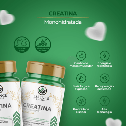 Creatina Mastigável Sabor Framboesa – 90 Pastilhas - Essence Royalle