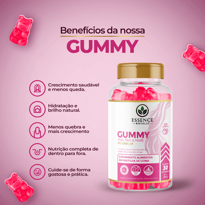 Gummy Cabelo, Pele e Unhas – 30 Gomas | Frutas Vermelhas - Essence Royalle