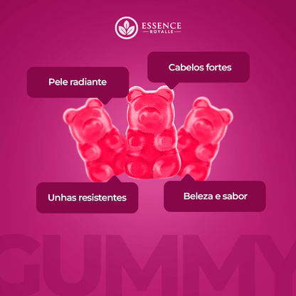 Gummy Cabelo, Pele e Unhas – 30 Gomas | Frutas Vermelhas - Essence Royalle