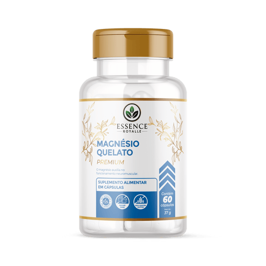 Magnésio Quelato – 60 Cápsulas (613mg) - Essence Royalle